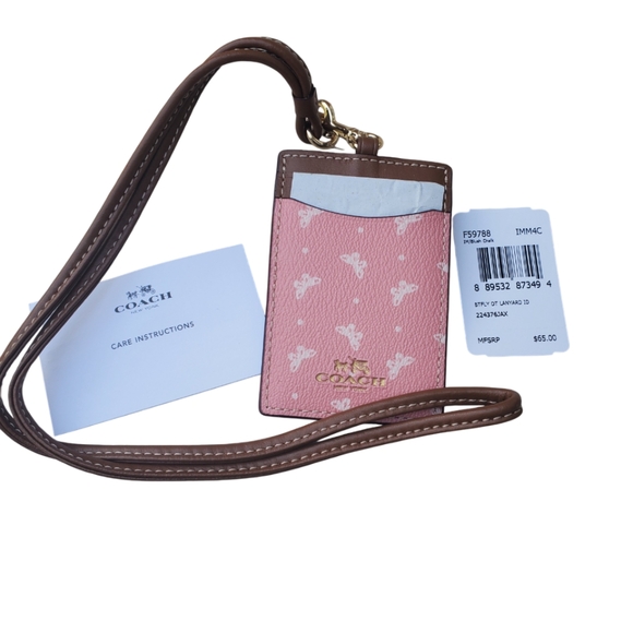 NWT COACH butterfly dot lanyard F49788 - Picture 1 of 5